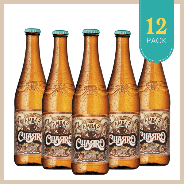 Cerveza Charro Ambar 12 Pack - Cerveza Artesanal Mexicana Los Dragones Solo Cervezas Artesanales