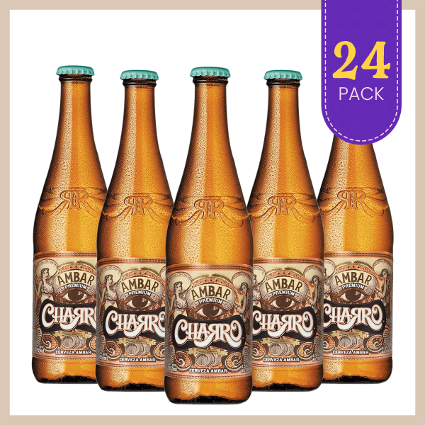 Cerveza Charro Ambar 24 Pack - Cerveza Artesanal Mexicana Los Dragones Solo Cervezas Artesanales