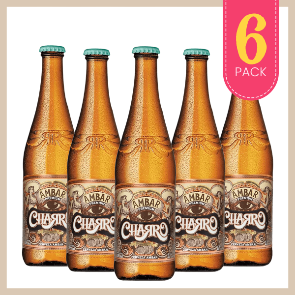 Cerveza Charro Ambar 6 Pack - Cerveza Artesanal Mexicana Los Dragones Solo Cervezas Artesanales