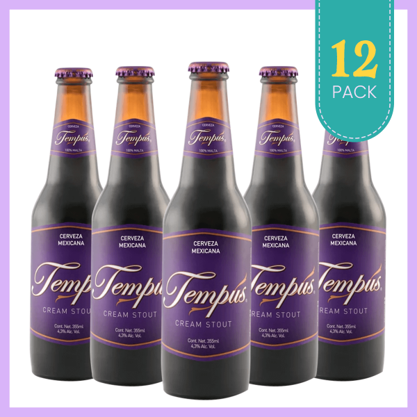 Tempus Cream Stout 12 Pack - Cerveza Artesanal Mexicana Los Dragones Solo Cervezas Artesanales
