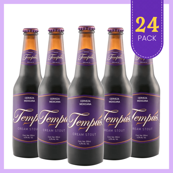 Tempus Cream Stout 24 Pack - Cerveza Artesanal Mexicana Los Dragones Solo Cervezas Artesanales