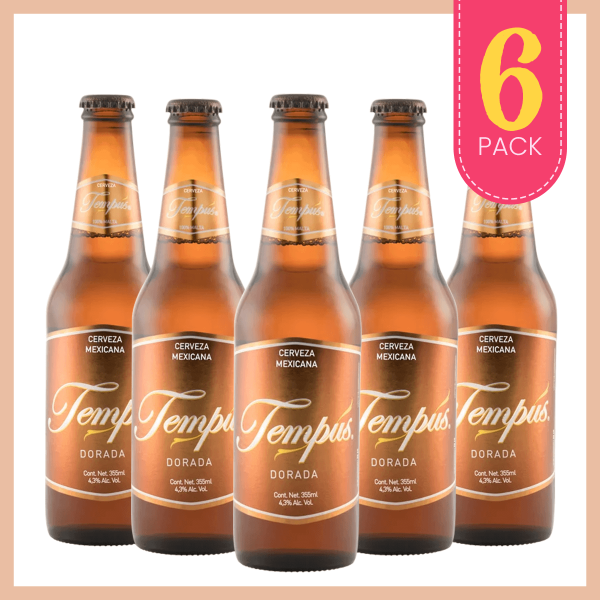 Tempus Dorada 6 Pack - Cerveza Artesanal Mexicana Los Dragones Solo Cervezas Artesanales